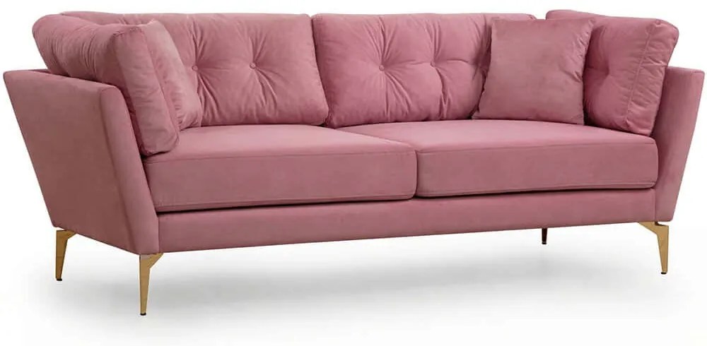Καναπές Τριθέσιος Mapa 560ARE1540 214x90x84cm Rose