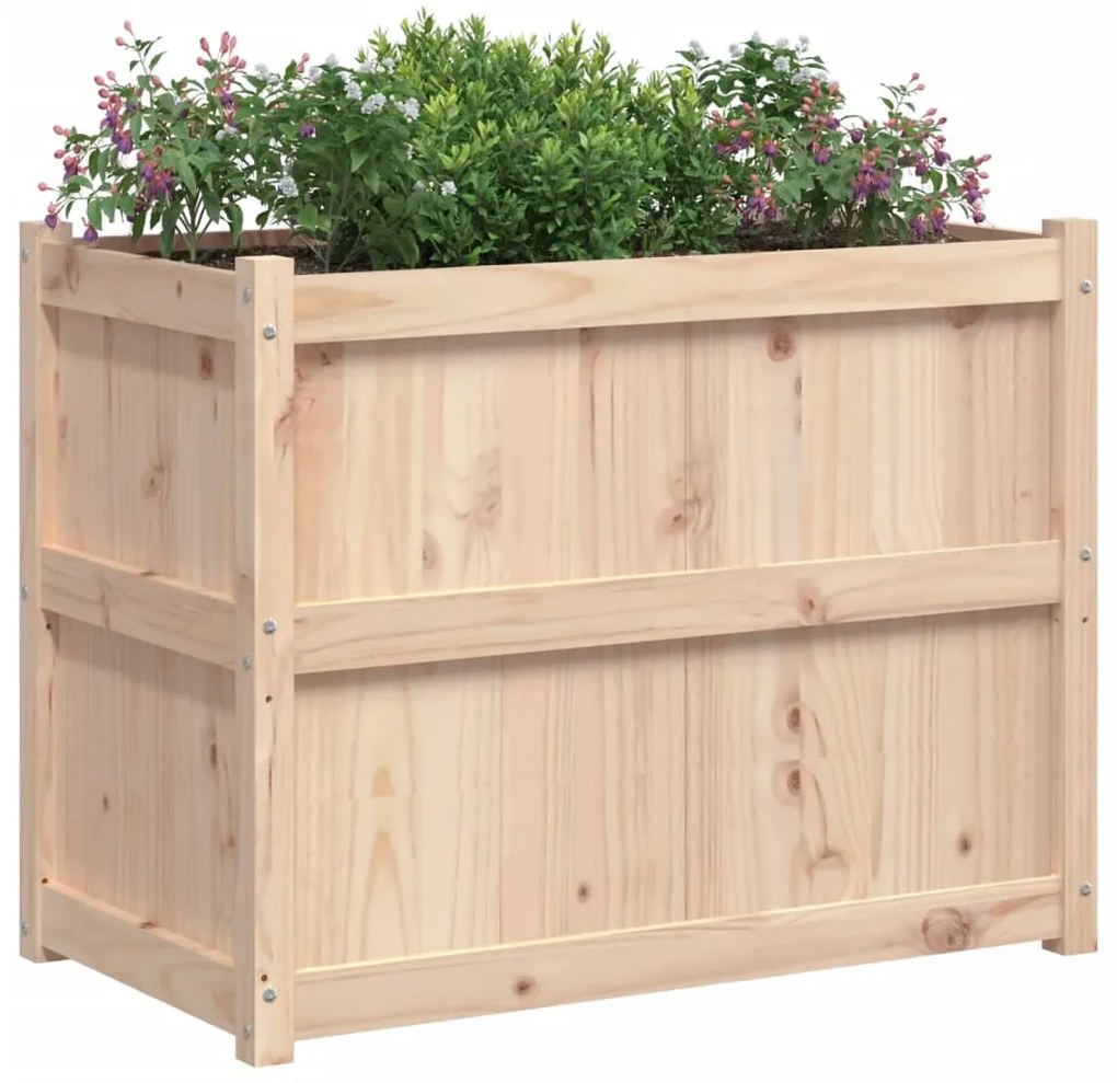 vidaXL Ζαρντινιέρα 90 x 50 x 70 εκ. από Μασίφ Ξύλο Πεύκου