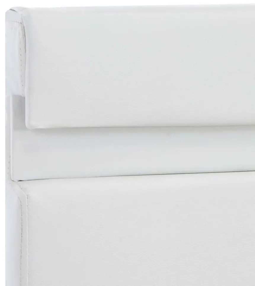 vidaXL Πλαίσιο Κρεβατιού με LED Λευκό 160x200 εκ. από Συνθετικό Δέρμα