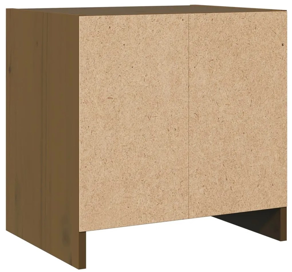 vidaXL Κομοδίνα 2 τεμ. Καφέ Μελί 40x30,5x40 εκ. από Μασίφ Ξύλο Πεύκου
