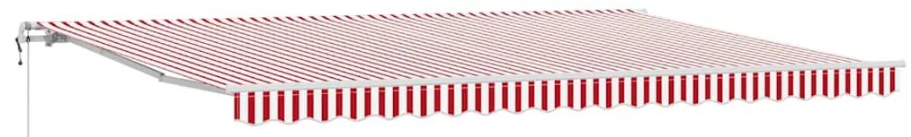 vidaXL Αναδιπλούμενη Τέντα Κόκκινο και λευκό 500 x 300 εκ
