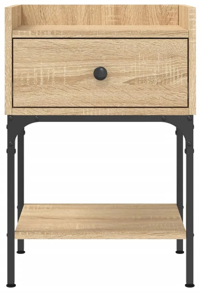 vidaXL Κομοδίνα 2 τεμ. Sonoma Δρυς 40,5x31x60 εκ. Επεξεργασμένο Ξύλο