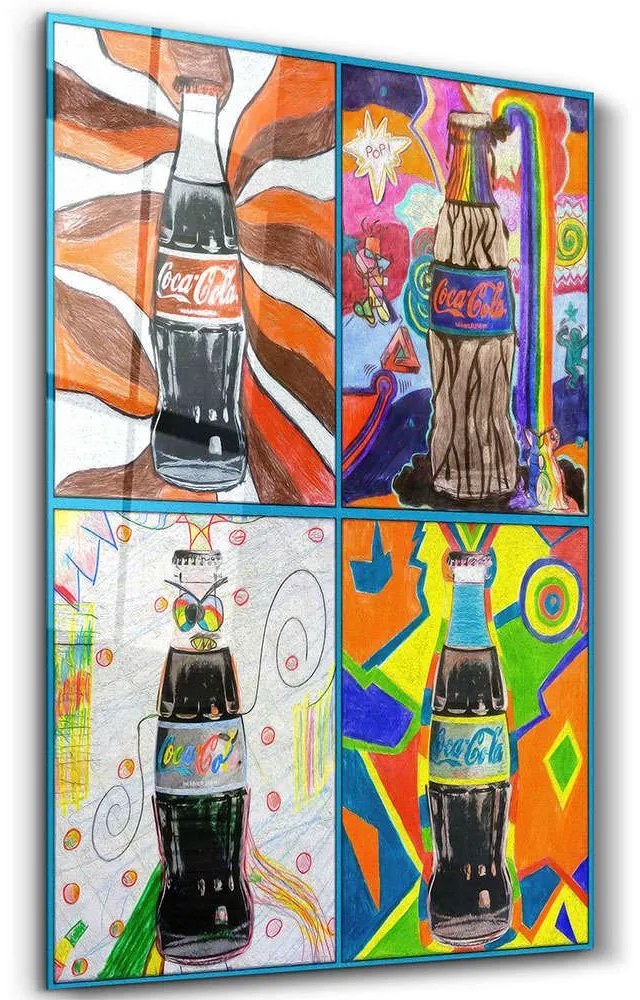 Πίνακας Γυάλινος 672BRS5122 46x72cm Multi Wallity Κάθετοι Γυαλί