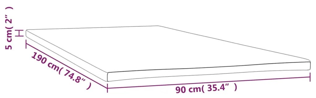 Ανώστρωμα 90x190x5 εκ. - Λευκό