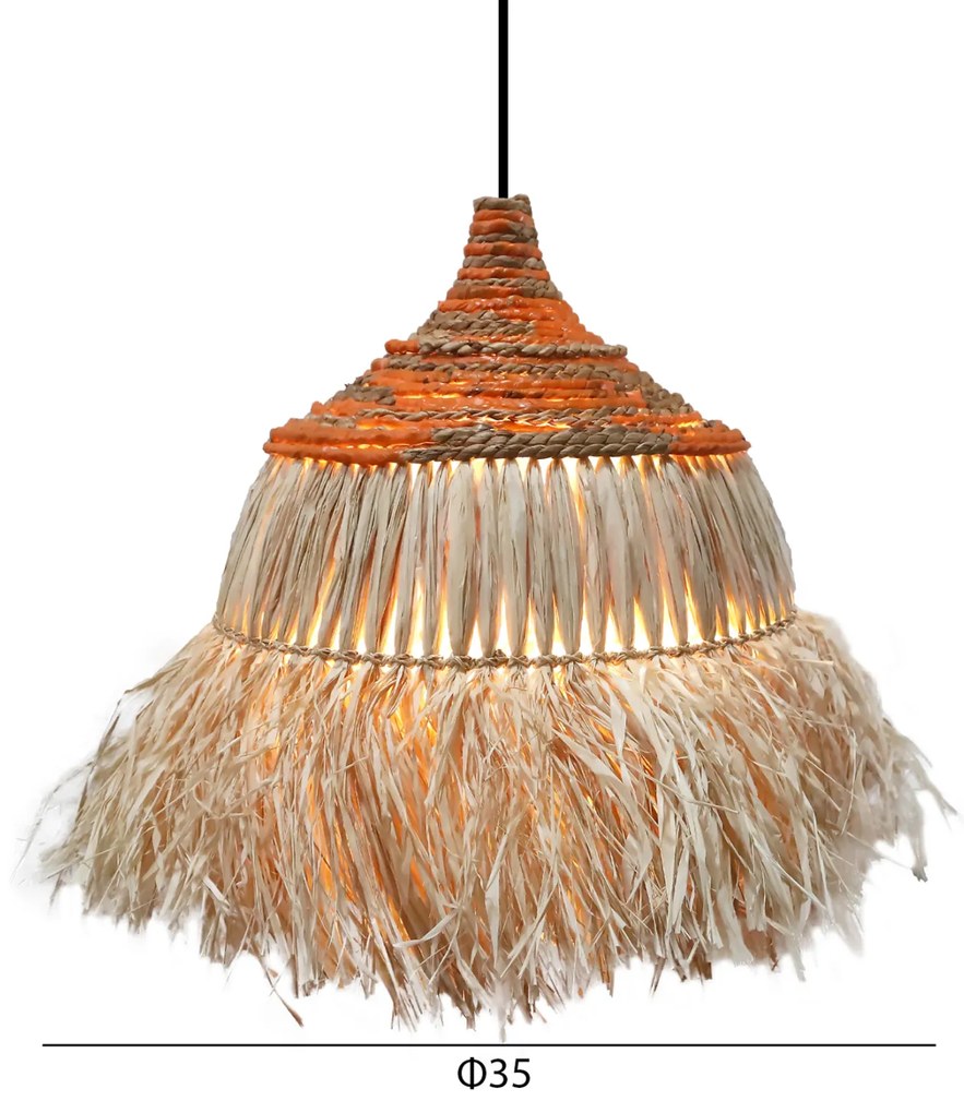 ΦΩΤΙΣΤΙΚΟ ΟΡΟΦΗΣ SIFO HM4714 ΚΑΠΕΛΟ ΙΝΕΣ SISAL & ΜΠΑΝΑΝΑΣ-ΦΥΣΙΚΟ & MIX Φ35x45Υεκ. - 0511091 - HM4714