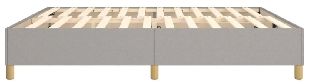 Πλαίσιο Κρεβατιού Boxspring Ανοιχτό Γκρι 200x200 εκ. Υφασμάτινο - Γκρι