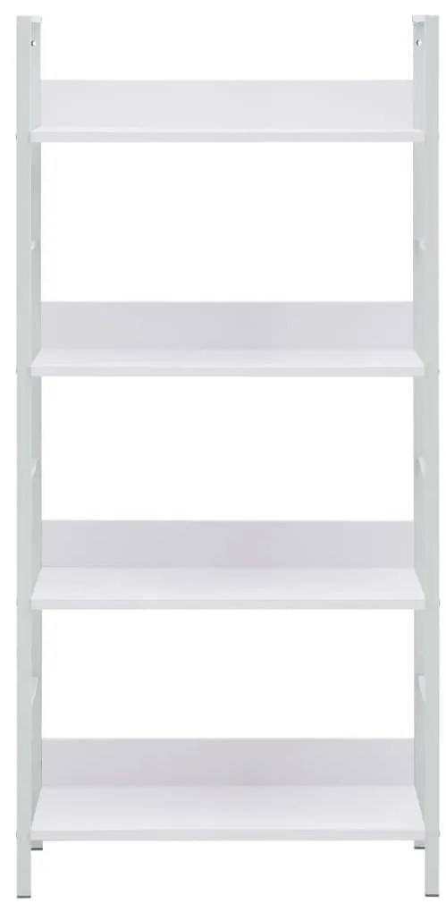 vidaXL Ραφιέρα 4 Επιπέδων Λευκή 60x27,6x124,5 εκ. Επεξεργασμένο Ξύλο