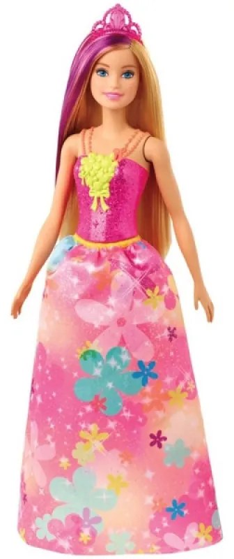 Κούκλα Barbie Dreamtopia, 29cm, Με glitter μπλουζάκι και πολύχρωμη φούστα, Πολύχρωμη