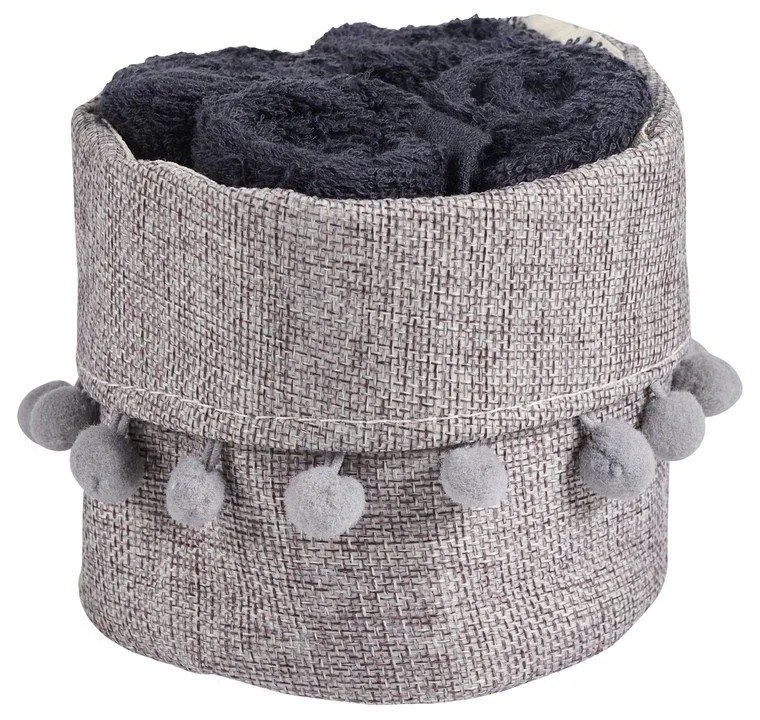 Πετσέτες Soft 4011 (Σετ 4τμχ) Black Das Home Σετ Πετσέτες 30x30cm 100% Βαμβάκι