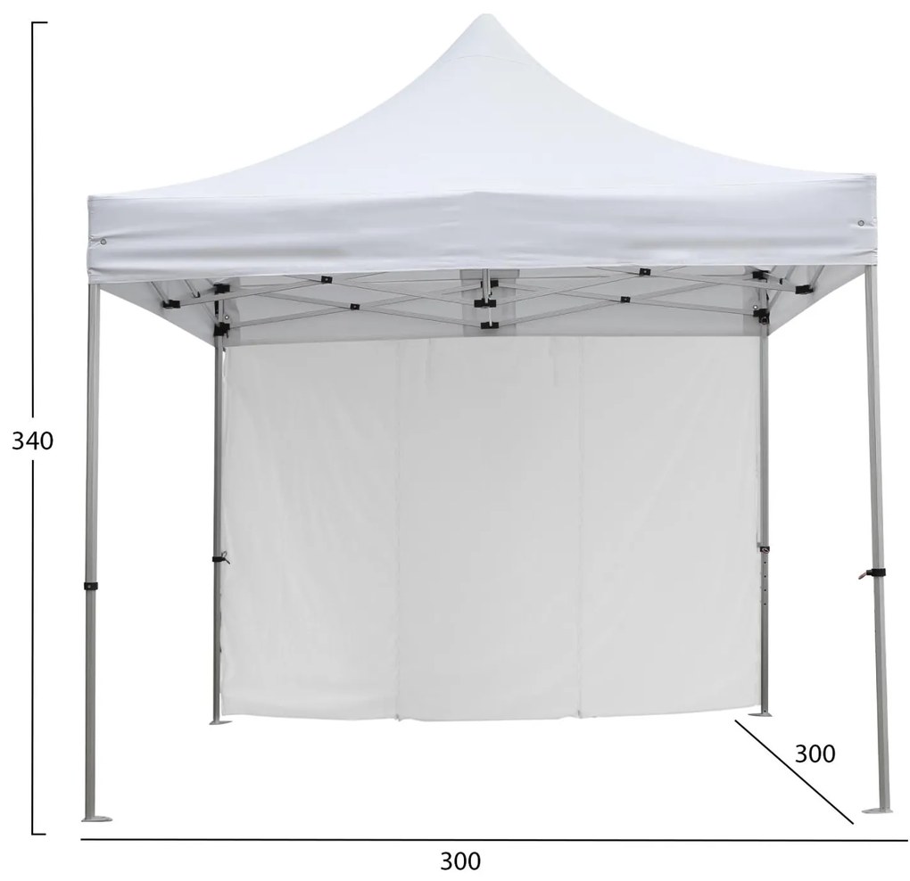 Κιόσκι Gazebo Επαγγελματικό Βαρέως τύπου Cressen C21097 Πτυσσόμενο Αλουμινίου 3x3x3,4Yμ