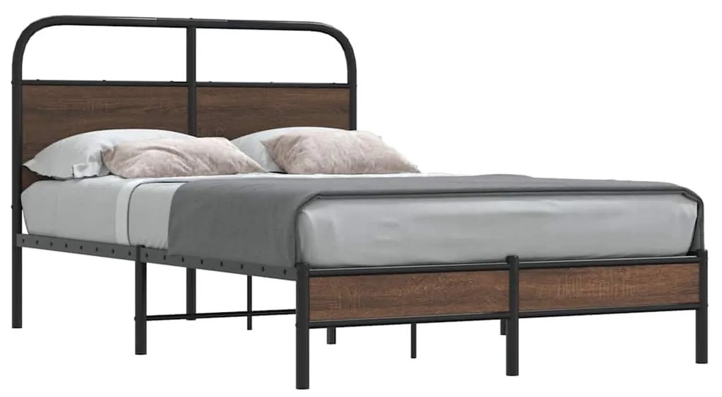 Πλαίσιο Κρεβατιού Χωρ. Στρώμα Καφέ Δρυς 120x190 εκ Επ. Ξύλο