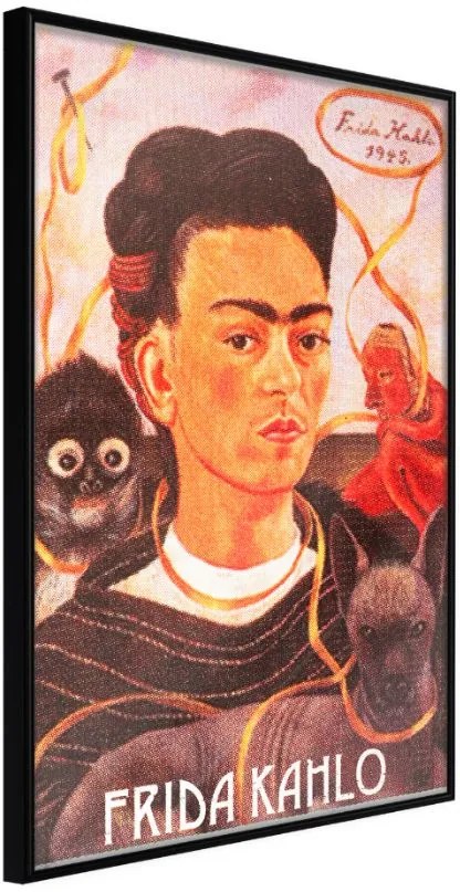 Αφίσα - Frida Khalo – Self-Portrait - 40x60 - Μαύρο - Χωρίς πασπαρτού