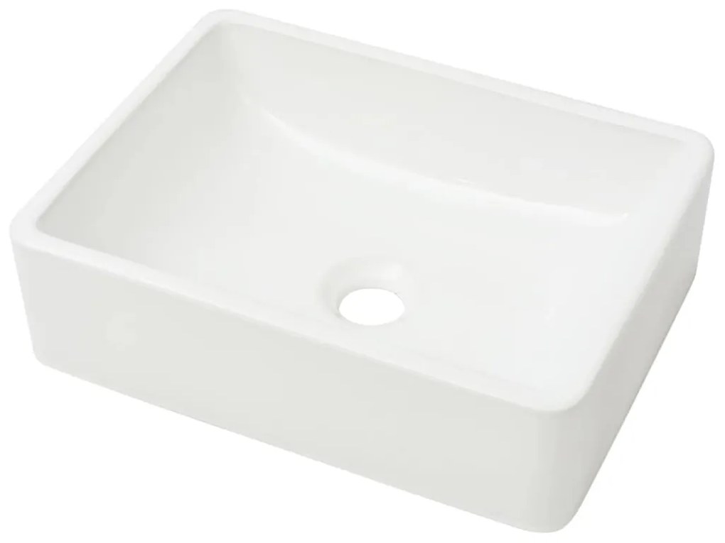 vidaXL Νιπτήρας Λευκός 41 x 30 x 12 εκ. Κεραμικός