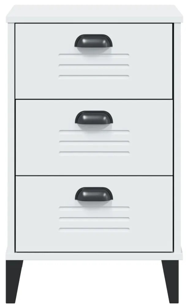vidaXL Κομοδίνο VIKEN Λευκό από Επεξεργασμένο Ξύλο
