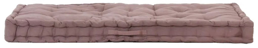 vidaXL Μαξιλάρα Δαπέδου / Παλέτας Taupe 120 x 80 x 10 εκ. Βαμβακερή