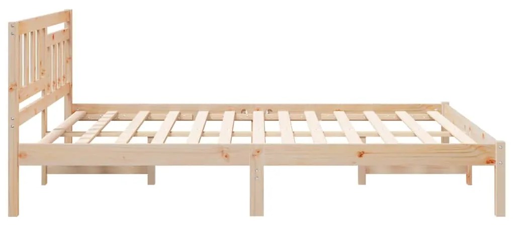vidaXL Σκελετός Κρεβατιού Καφέ 160 x 200 cm Μασίφ ξύλο πεύκου