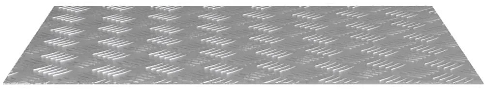 vidaXL Επιφάνειες Καρό 4 pcs Ασημί 70 x 50 cm Αλουμίνιο