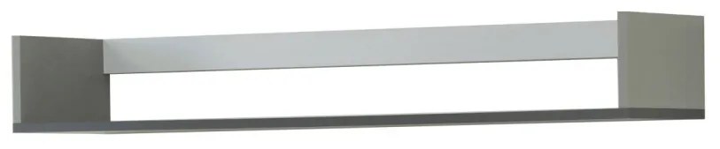 Κρεμαστό Ράφι Timmy Λευκό-Γραφίτη-Γκρι 120x25x16.6cm