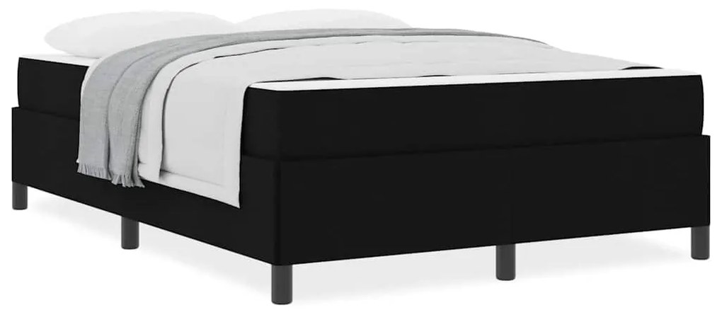 vidaXL Κρεβάτι με ελατήρια Μαύρο 140 x 200 cm