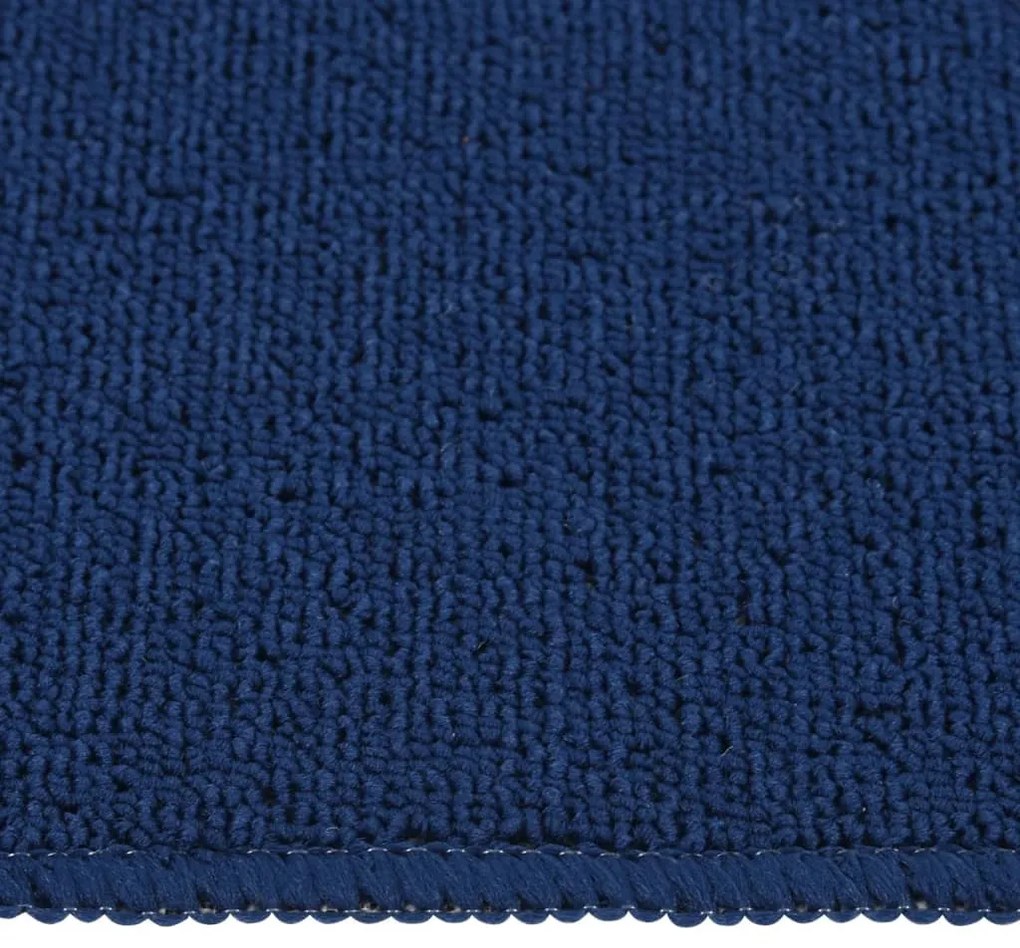 vidaXL Πατάκια Σκάλας Αντιολισθ. Ορθογώνια 15 τεμ. Ναυτ.Μπλε 60x25 εκ.