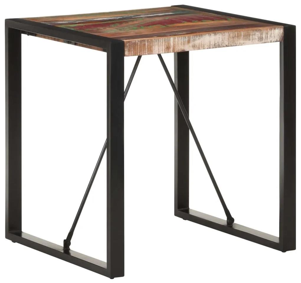 Τραπέζι 70 x 70 x 75 εκ. από Μασίφ Ανακυκλωμένο Ξύλο - Μαύρο
