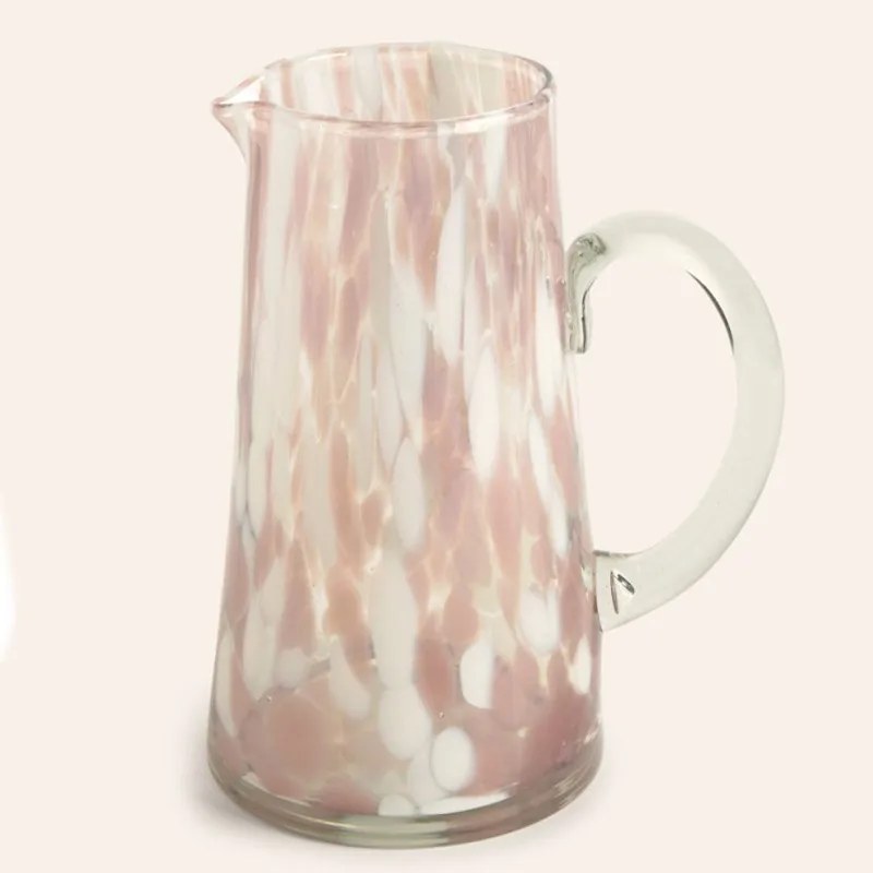 Κανάτα Beira CABEIRAJUGMUL 16x18cm Pink-Clear Calma House Γυαλί