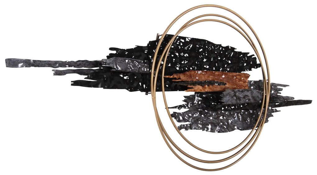 ΔΙΑΚΟΣΜΗΤΙΚΟ ΤΟΙΧΟΥ HM4196 ΜΕΤΑΛΛΟ ΣΕ ΜΑΥΡΟ-ΑΝΘΡΑΚΙ-ΧΡΥΣΟ 144x63,5Υ εκ.