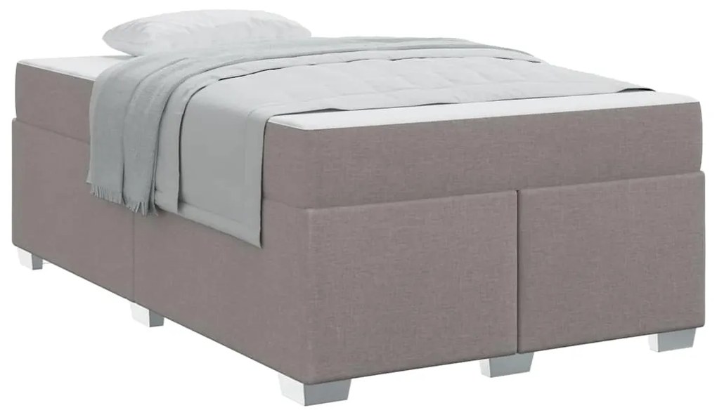 vidaXL Σκελετός Κρεβατιού Taupe 120 x 200 cm ύφασμα