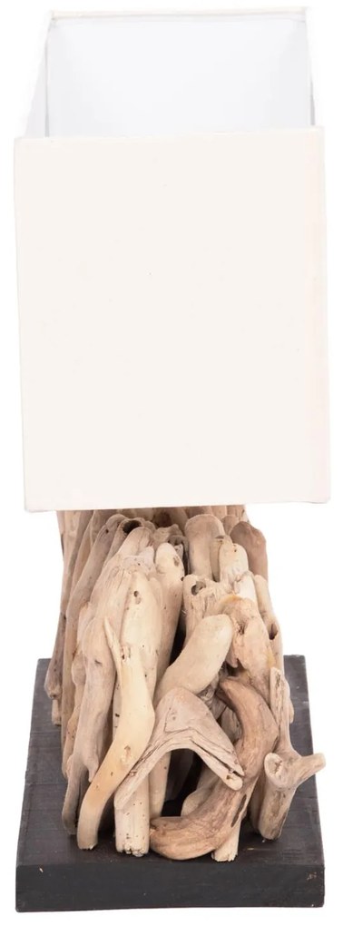 Επιτραπέζιο Φωτιστικό TWIGGY C4434 Ορθογώνιο Driftwood Φυσικό - Λευκό Καπέλο 56x16,5x43Υ εκ. 56x16.5x43 εκ.