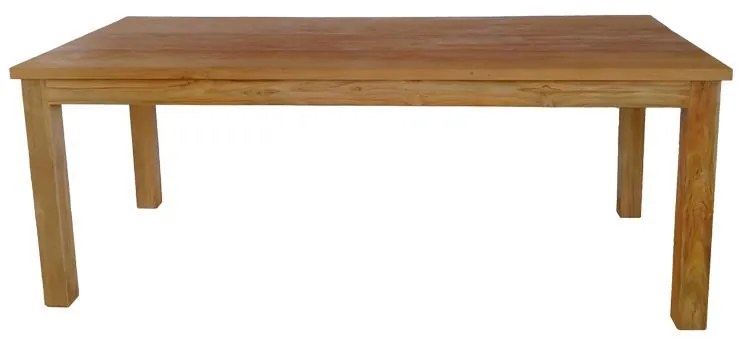 Τραπεζαρία 7τεμ Elaiza-Wooly teak ξύλο σε φυσική-μπεζ απόχρωση 220x90x75εκ 220x90x75 εκ.
