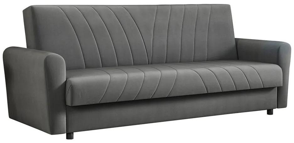 Καναπές κρεβάτι Columbus 126, Αριθμός θέσεων: 3, Αποθηκευτικός χώρος, 87x230x90cm, 62 kg, Πόδια: Πλαστική ύλη, Ξύλο: Πεύκο | Epipla1.gr