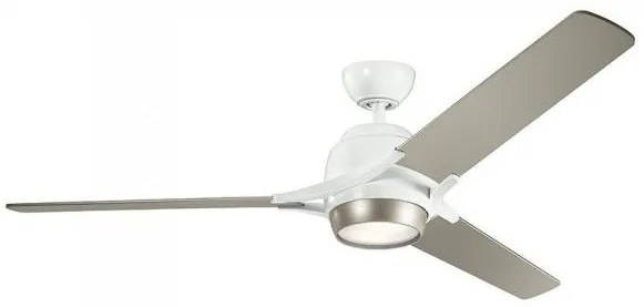 Ανεμιστήρας Οροφής LED 10W Zeus 3000K Dimmer 152cm Kichler Elstead KLF-ZEUS-60-WHT Λευκό