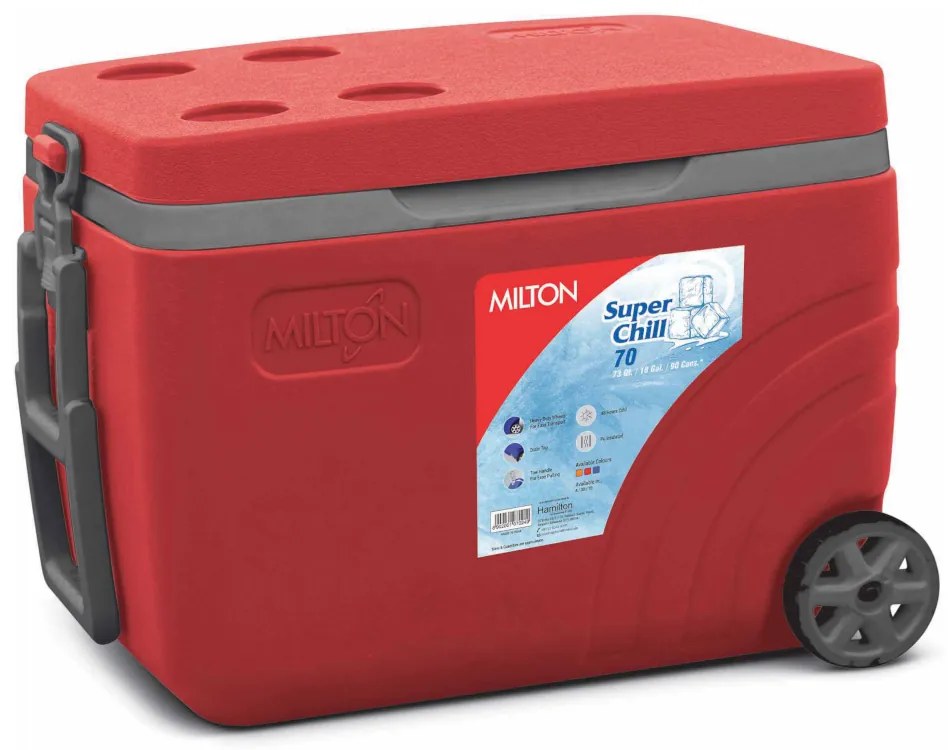 Ψυγείο Ισοθερμικό Milton Super Chill 65.5lt Κόκκινο 13064