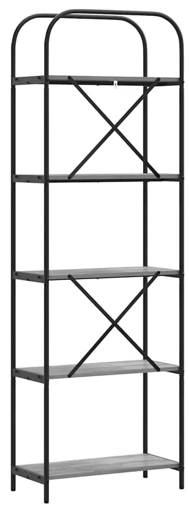 vidaXL Ράφι Βιβλίων Γκρι sonoma 60 x 30 x 183 εκ Επεξεργασμένο ξύλο