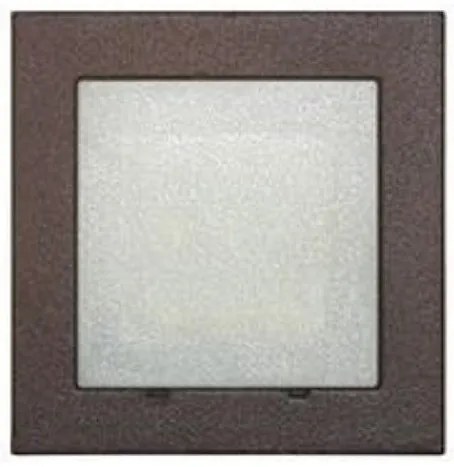 Απλίκα Φωτιστικό Τοίχου Ψυχρό Λευκό 9 LED 0.6W IP54 Στεγανό Τετράγωνο Lumen-3-9734810-Σκουριασμένο 3-9734810