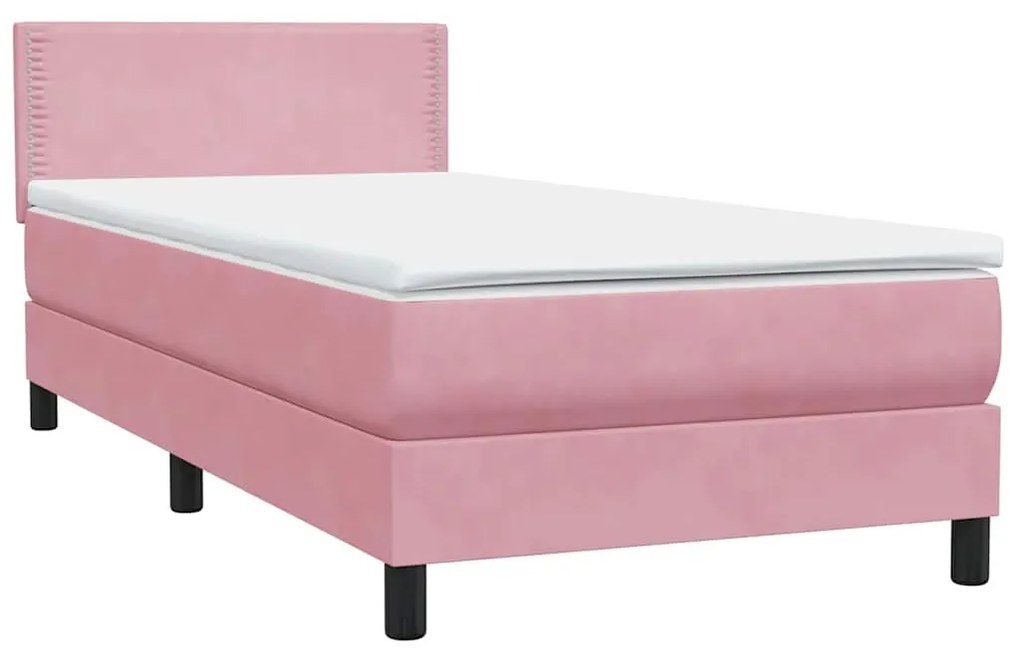 ΚΡΕΒΑΤΙ BOXSPRING ΜΕ ΣΤΡΩΜΑ ΡΟΖ 90X220 ΕΚ. ΒΕΛΟΥΔΙΝΟ 3316148