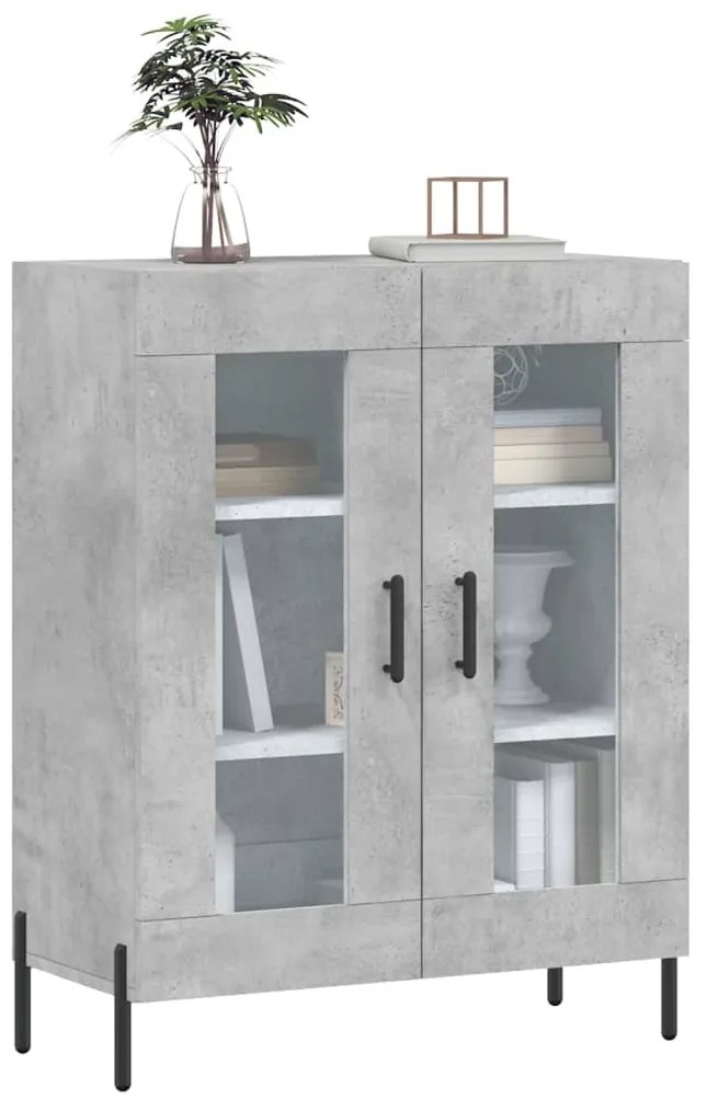 vidaXL Ντουλάπι Γκρι Σκυροδέματος 69,5x34x90 εκ. Επεξεργασμένο Ξύλο