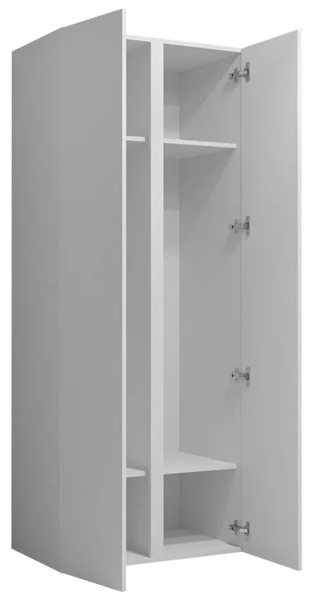 Ντουλάπα Hartford 367, Artisan βελανιδιά, Μαύρο, 186x74x44cm, 50 kg, Πόρτες ντουλάπας: Με μεντεσέδες, Αριθμός ραφιών: 4, Αριθμός ραφιών: 4