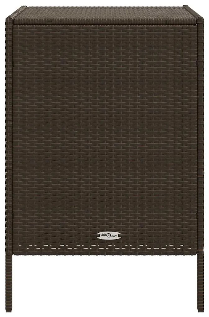 vidaXL Ντουλάπι Αποθήκευσης Κήπου Καφέ 55x59x80 εκ. Συνθετικό Ρατάν
