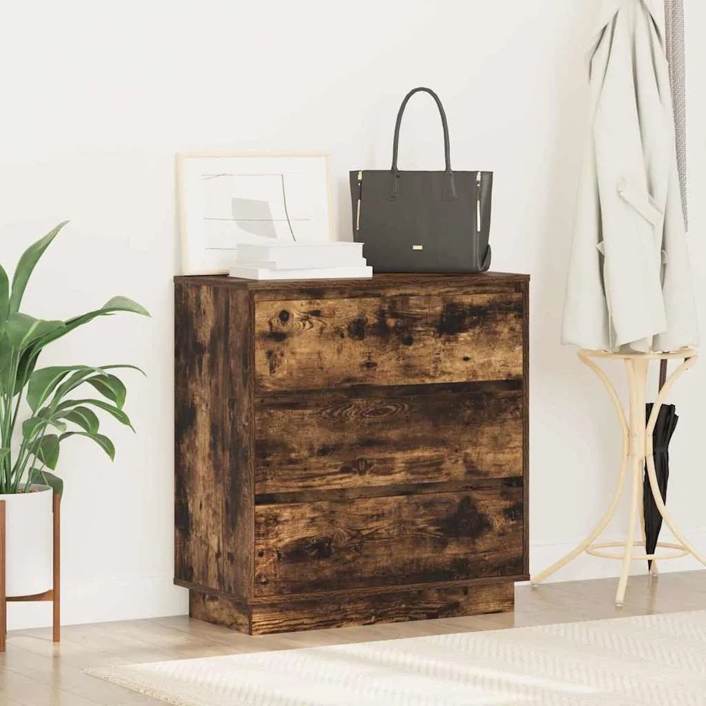 vidaXL Κομοδίνο με Καπνιστή δρυς 71 x 34.5 x 75 εκ. Επεξεργασμένο ξύλο