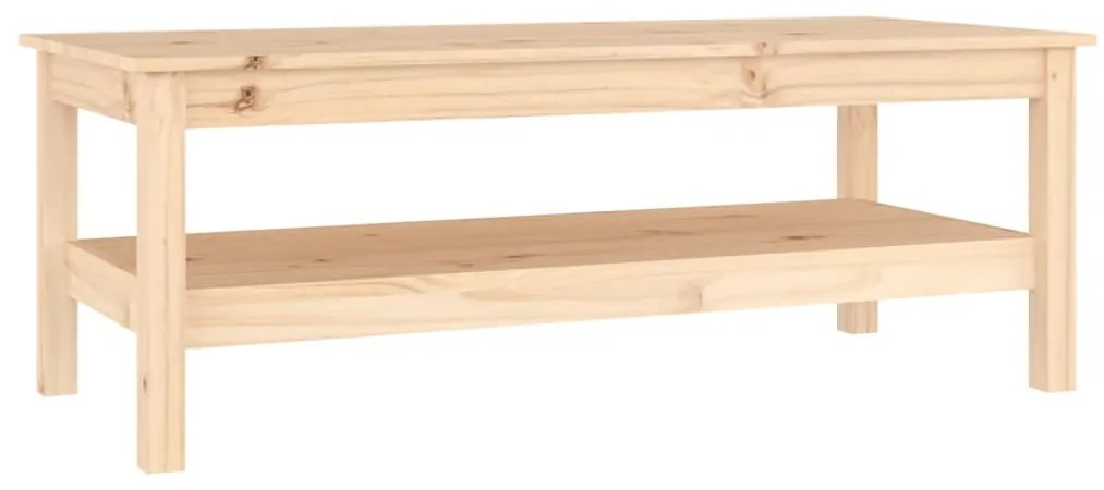 vidaXL Τραπεζάκι Σαλονιού Γκρι 110x50x40 εκ. από Μασίφ Ξύλο Πεύκου