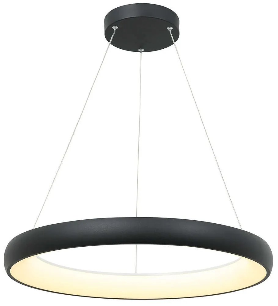 Φωτιστικό Οροφής 2060 Led 3000K 60W Φ80cm Sandy Black Aluminum,Acrylic