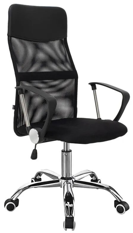 Καρέκλα γραφείου Joel II με ύφασμα mesh σε μαύρη απόχρωση 75x53x115-125εκ 61x59x123 εκ.