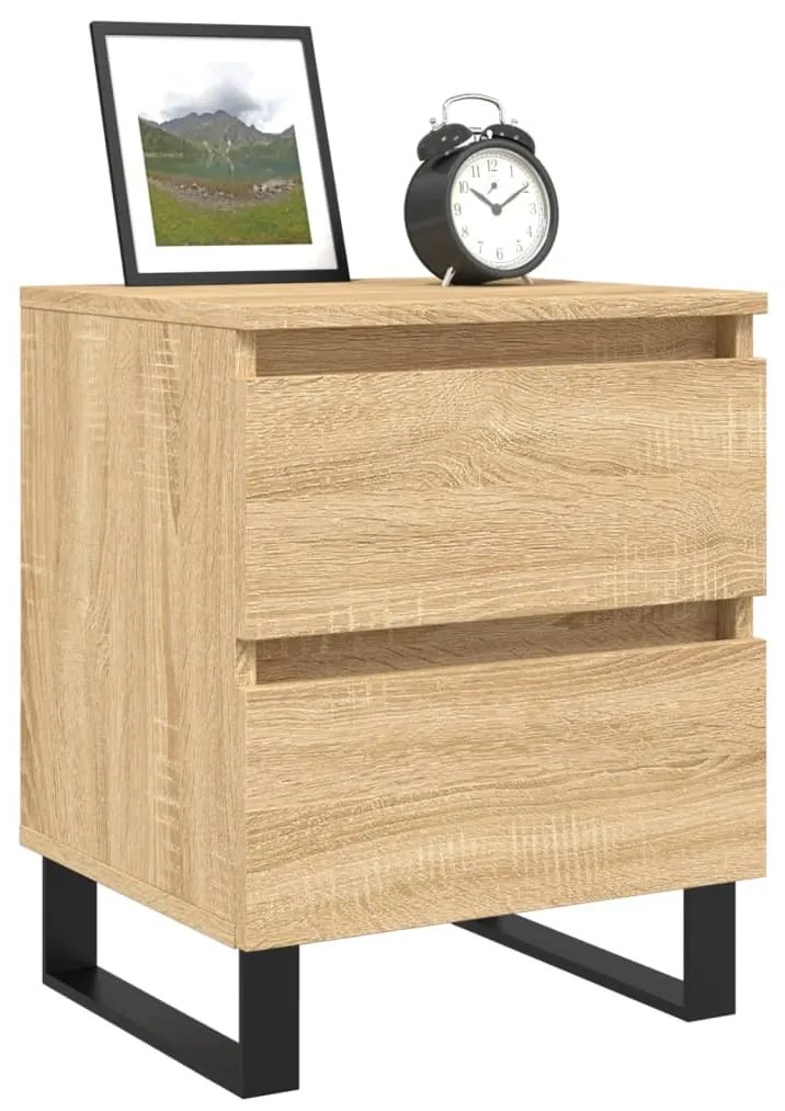 vidaXL Κομοδίνο Sonoma Δρυς 40 x 35 x 50 εκ. από Επεξεργ. Ξύλο
