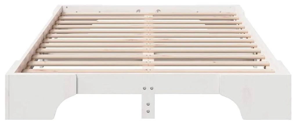 vidaXL Κρεβάτι Λευκό 120x200 cm από Μάσιφ Ξύλο Πεύκου