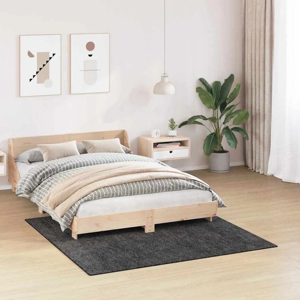 vidaXL Χαλί Σκούρο γκρι 160 x 160 cm Πολυπροπυλένιο