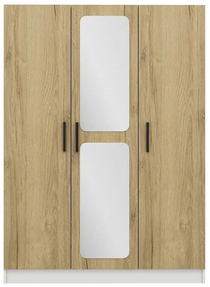Ντουλάπα Τρίφυλλη Kale 506MNR2246 135x52x210cm Walnut Τρίφυλλη