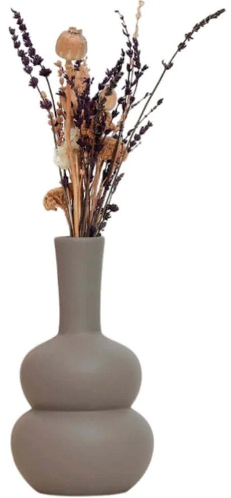 Βάζο Canber 230TRV1385 13x13x25cm Mink Aberto Design Κεραμικό