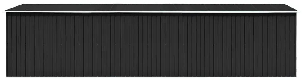 vidaXL Αποθήκη Κήπου Ανθρακί 257 x 779 x 181 εκ. Γαλβανισμένο Ατσάλι