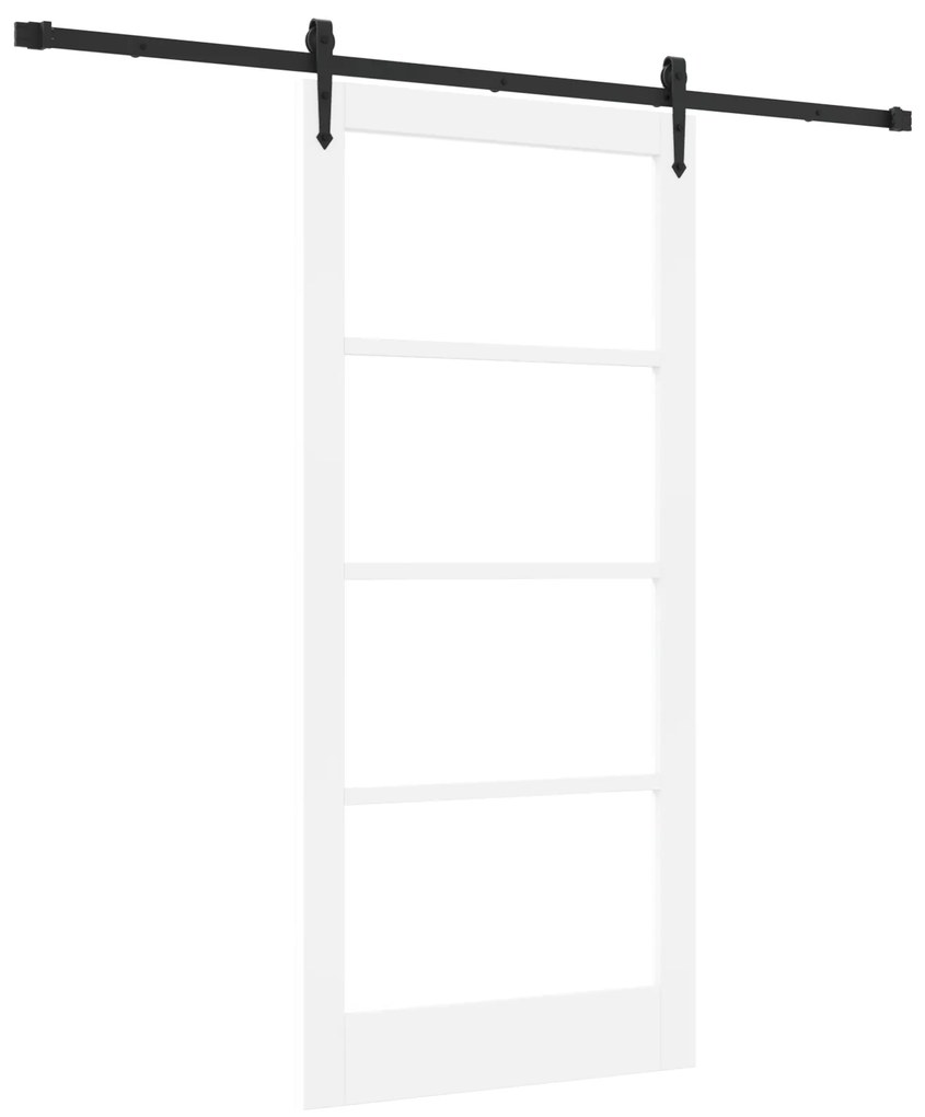 vidaXL Συρόμενη Πόρτα με Σετ Υλικών 'ORKDAL' Λευκή 93x202 cm